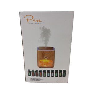 Pure Aromatherapy Bundle Himalayan Salt Stone Diffuser And 10 Essential oils New